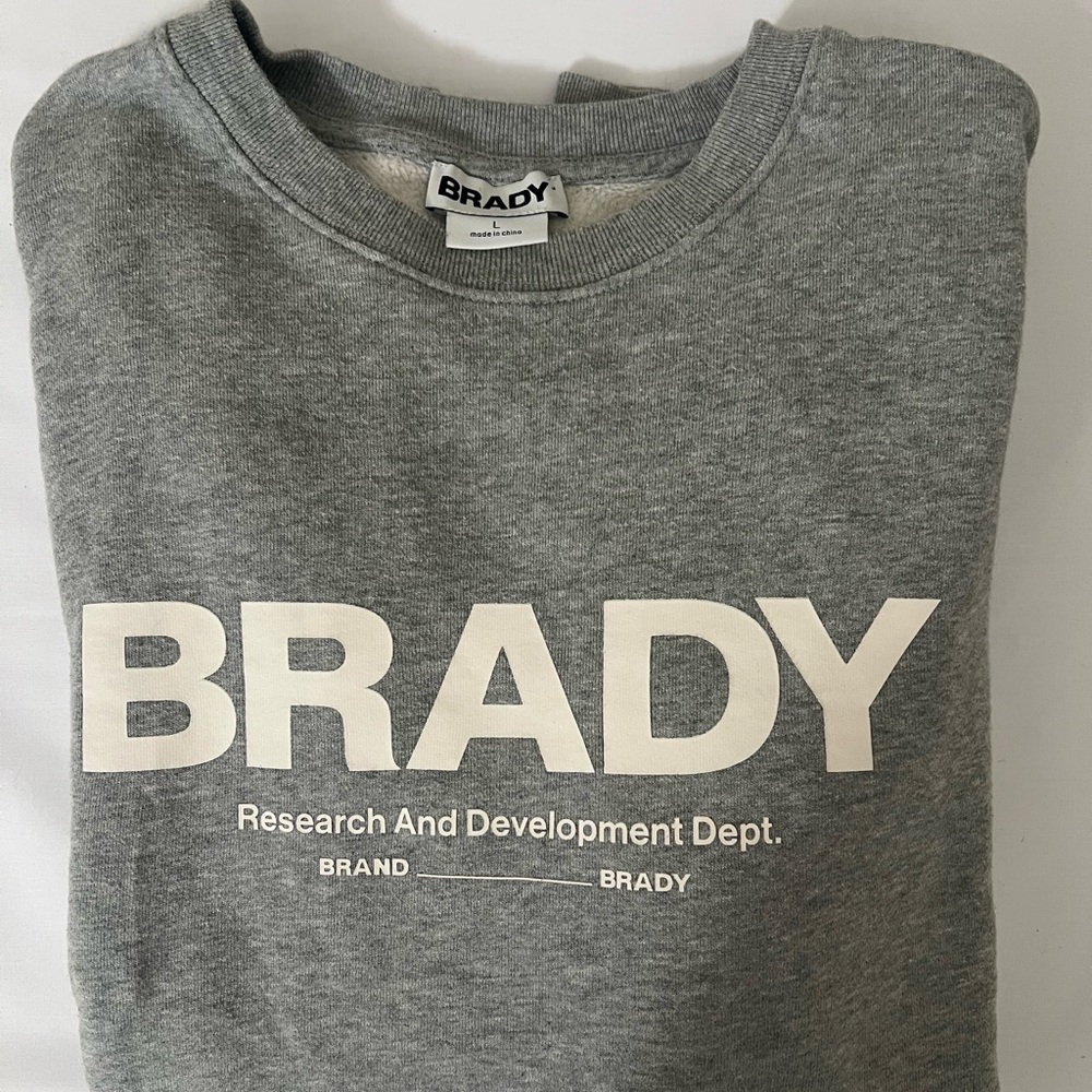 Tom Brady “Brady Brand” Gray Sweatshirt Size L